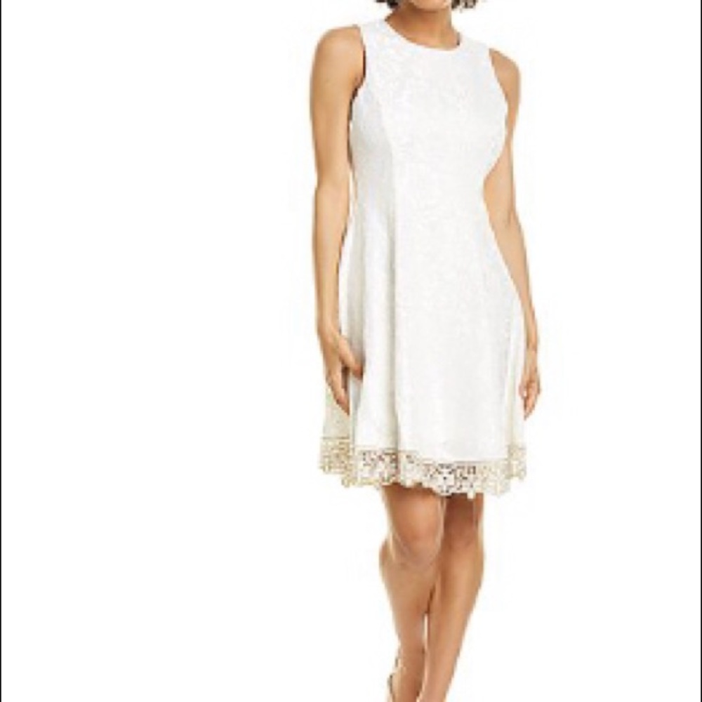 DONNA RICCO Women's Dress Sleeveless Fit Flare Lace mini Dress Size6 NWT